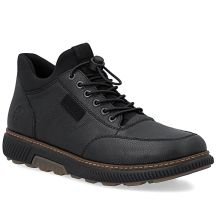 Men's leather ankle boots, warm and comfortable, black, Rieker B3356-00