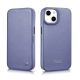 28. iCarer CE Premium Leather Folio Case iPhone 14 Plus Magnetic Flip Leather Folio Case MagSafe Light Purple (WMI14220715-LP)