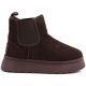 6. Waterproof women's snow boots, platform ankle boots, brown Big Star UU274174