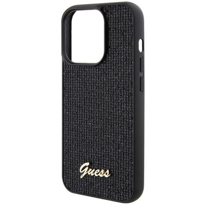 6. Guess Disco Metal Script case for iPhone 15 Pro - black