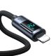 11. Joyroom Prism Series A16 Lightning / USB-A Cable 2.4A 1.2m with LED Display - Black