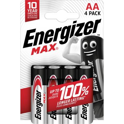 2. ENERGIZER ALKALINE BATTERIES MAX AA LR6, 4 PIECES, ECO PACKAGING