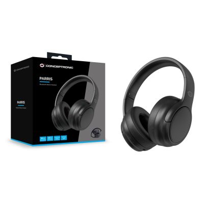 4. Conceptronic PARRIS03B Headphones/Headset Wired & Wireless Headband Bluetooth Calls/Music Black