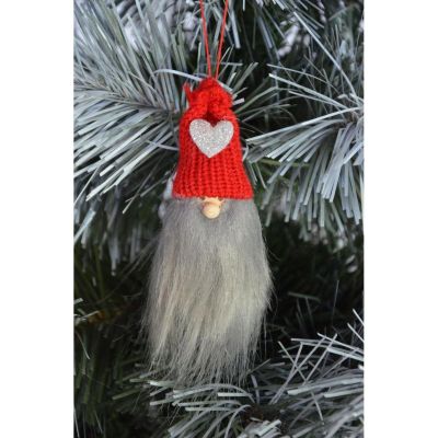 4. RED LONG-BEARDED SANTA HANGING DECORATION