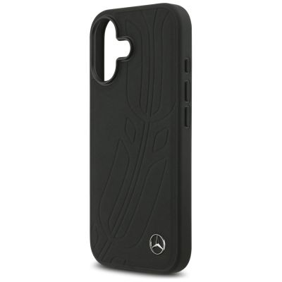 6. Mercedes Leather Large Laurel Leave MagSafe Case for iPhone 17 - Black
