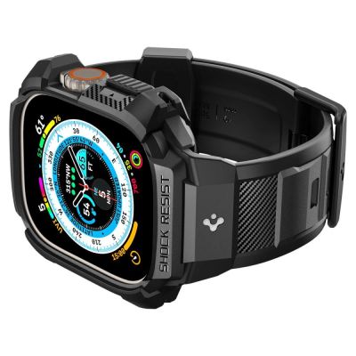 8. Spigen Rugged Armor Pro Apple Watch Ultra (49mm) Strap Case - Black