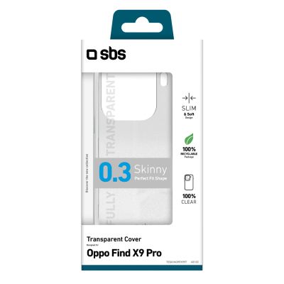2. SBS Skinny Cover for Oppo Find X9 Pro - Transparent