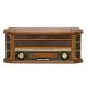 9. Denver MCR-50MK3 Retro Turntable – Wood Dark (FM, CD, USB)