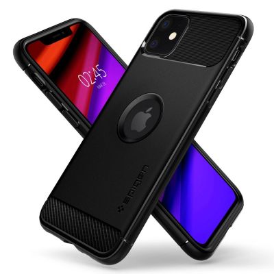 5. Spigen Rugged Armor iPhone 11 Case - Matte Black