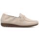 4. Women's leather shoes, comfortable beige moccasins, Rieker L9354-60