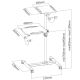 3. TECHLY PROJECTOR TABLE HIGH WHITE