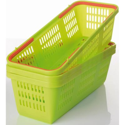 5. OPENWORK PLASTIC BASKET FOR FRUIT AND VEGETABLES WITH HANDLE