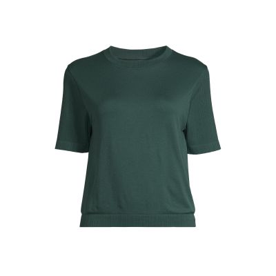 CASALL Seamless Rib Sleeve Tee green