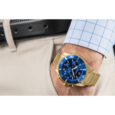 3. Men's Watch Giewont Chronograph Sapphire Gold Blue GW3970-B6