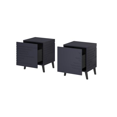 2. NOVA bedside table 44x40x52 navy blue matt
