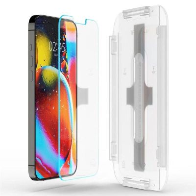 13. Spigen Glas.tR EZ Fit Tempered Glass for iPhone 13 / 13 Pro / 14 / 16e / 17e - 2 pcs.