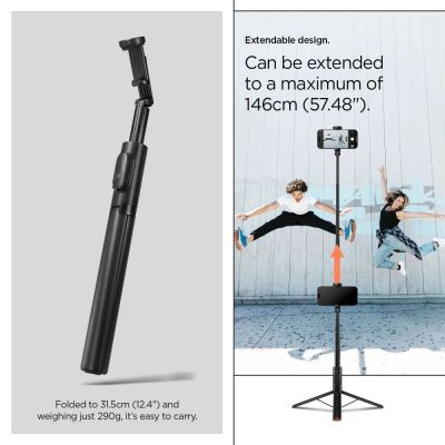 21. Spigen S541W Bluetooth Selfie Stick - Black