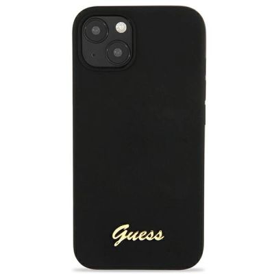 3. Guess GUHMP13MLSLMGBK iPhone 13 6.1" black/black hardcase Silicone Script Gold Logo Magsafe