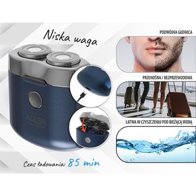 ADLER AD 2937 USB Travel Shaver