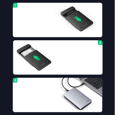 7. Ugreen CM300 70498 bay for 2.5'' SATA 3.0 6Gbps hard drive - gray + USB-C - USB-A cable 0.5m