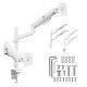 9. ERGO OFFICE MOUNT FOR 2 MONITORS, GAS SPRING, 17"-32", 1-10KG, MATTE WHITE ER-692 W