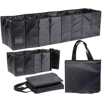 37. ORGANIZER STORAGE BOX 4 COMPARTMENTS FOLDABLE 110X30X30cm BLACK + DECKER