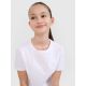3. Regular plain girls' T-shirt 4F 4FJWSS25TTSHF2177-10S