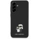 2. Karl Lagerfeld Saffiano Case w/ K&C Metal Logo for Samsung Galaxy A56 - Black