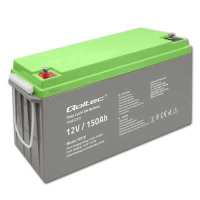 2. QOLTEC DEEP CYCLE GEL BATTERY | 12V | 150AH