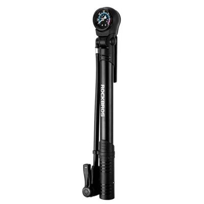 Rockbros 42310006001 Bicycle Pump with Pressure Gauge - Black
