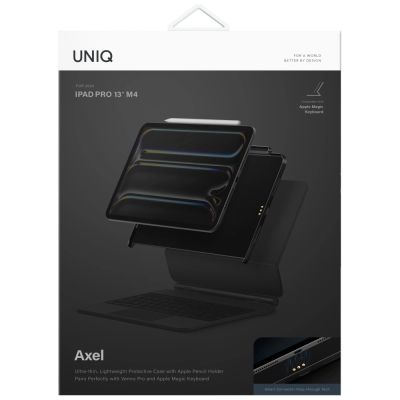 7. Uniq Axel Case for iPad Air 13" 2024 / 2025 / iPad Pro 13" 2024 - Black