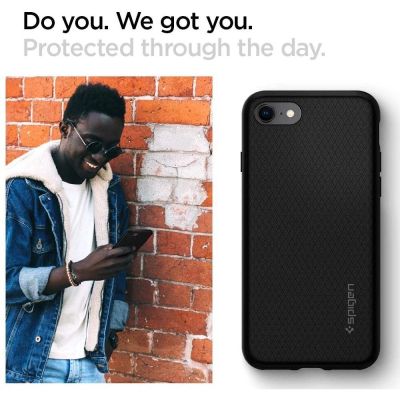 7. Spigen Liquid Air Case for iPhone 7 / 8 / SE 2020 / SE 2022 - Black