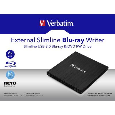 7. Verbatim 43890 Burner (USB 3.0; external)
