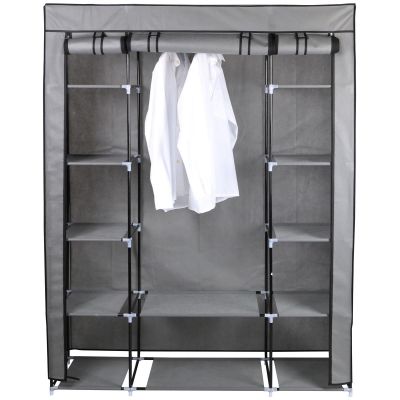 7. TEXTILE WARDROBE 175x133x43CM DARK GREY 28873