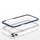 5. Clear 3in1 case for iPhone 12 Pro Max blue frame gel cover