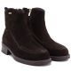 8. Women's leather ankle boots with stitching, chocolate Big Star