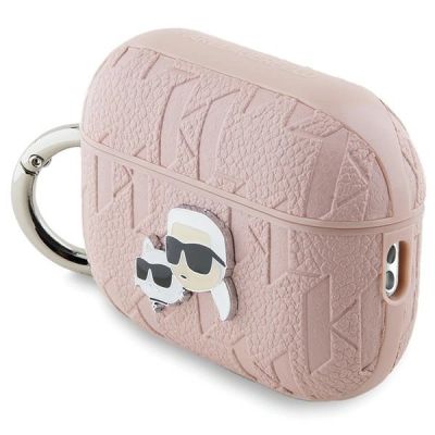 3. Karl Lagerfeld Monogram Karl & Choupette Head case for AirPods Pro 2 - pink