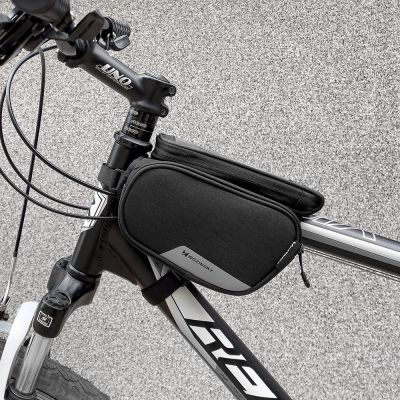 8. Wozinsky frame bike bag + detachable phone cover up to 6.5 "1.5l black (WBB7BK)