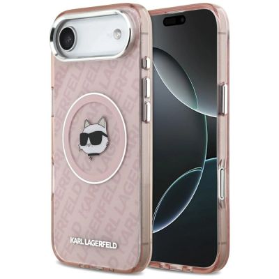 Karl Lagerfeld IML Choupette Head Logo MagSafe Case for iPhone 17 Air - Pink