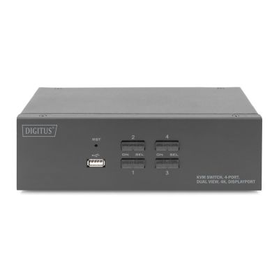 3. KVM switch, 4 ports, 4K 60Hz, 8xDP IN, 2xDP OUT, 2xUSB A, 2x Audio IN&OUT