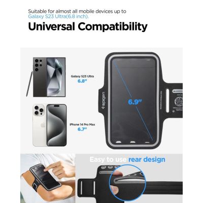 5. Spigen A703 sports armband 6.9'' - black