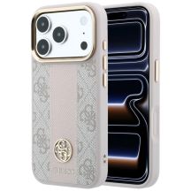 Guess 4G with Stripe Round and Classic Logos MagSafe Case for iPhone 17 Pro Max / 18 Pro Max - Pink