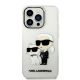 3. Karl Lagerfeld Glitter Karl&Choupette case for iPhone 14 Pro - transparent