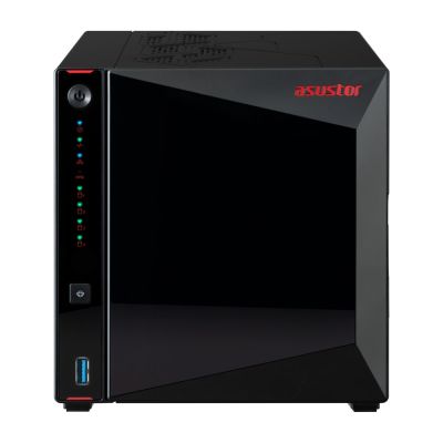 AS5404T NAS; Tower; 4x (3.5" SATA HDD/ 2.5" SSD); Intel Celeron N5105; 4GB DDR4 SODIMM (max. 16GB), 2x 2.5GbE 4x M.2 2280 NVMe PCIe 3.0, 3x USB 3.2 Gen, 1x HDMI 2.0b