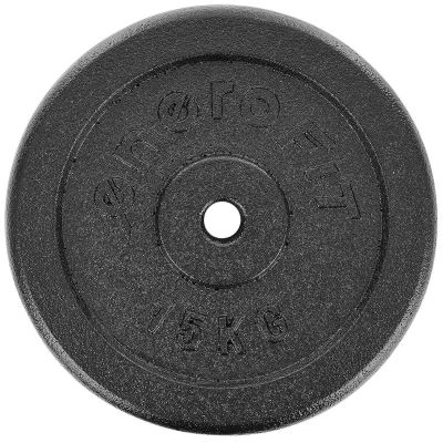 2. BLACK CAST IRON LOAD 15 KG ENERO FIT Ø26.5