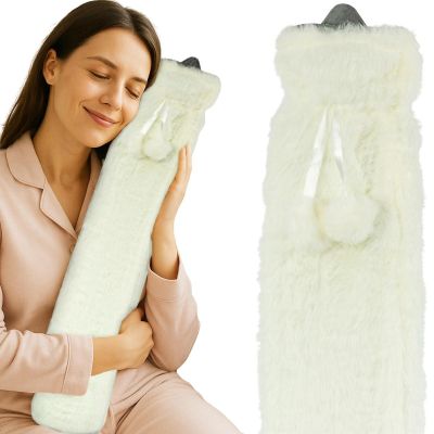 7. RUBBER HOT WATER BOTTLE IN ALPINA COVER 2L WHITE