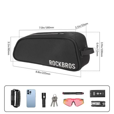 3. Rockbros TL004 ROAD TO SKY 0.7L Waterproof Frame Bike Bag - Black