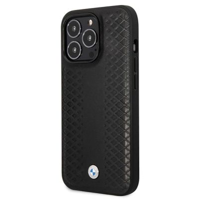 2. BMW Leather Diamond Pattern case for iPhone 14 Pro - black
