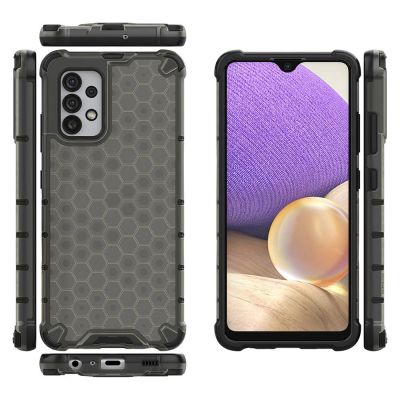 2. Honeycomb case armored cover with a gel frame for Samsung Galaxy A03s (166.5) black