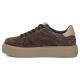 4. Women's leather platform sneakers, brown, Filippo DP6119